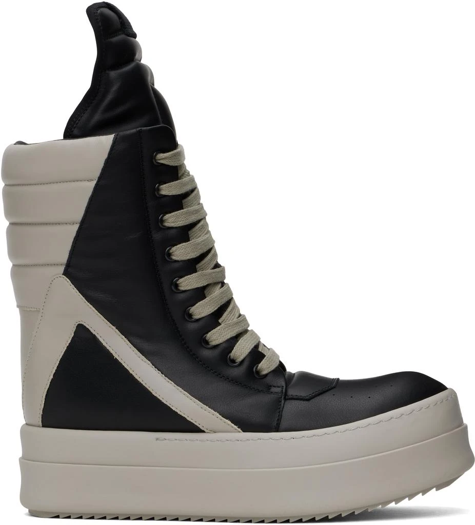 Rick Owens Black & Off-White Porterville Mega Geobasket Sneakers 1