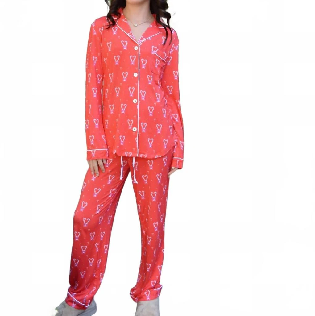 KatieJnyc Juniors Christmas 25 Maia Pants Pj Set In Multi