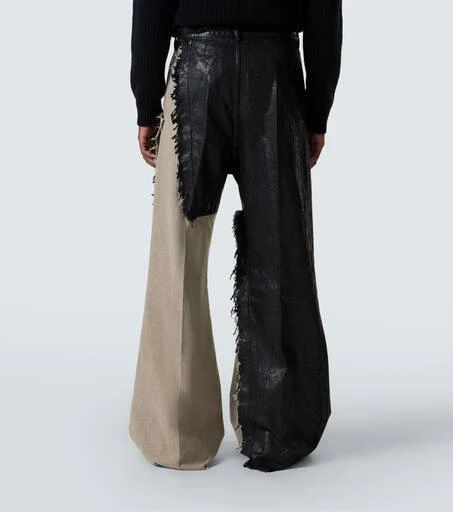Rick Owens Joris coated distressed wide-leg jeans 4