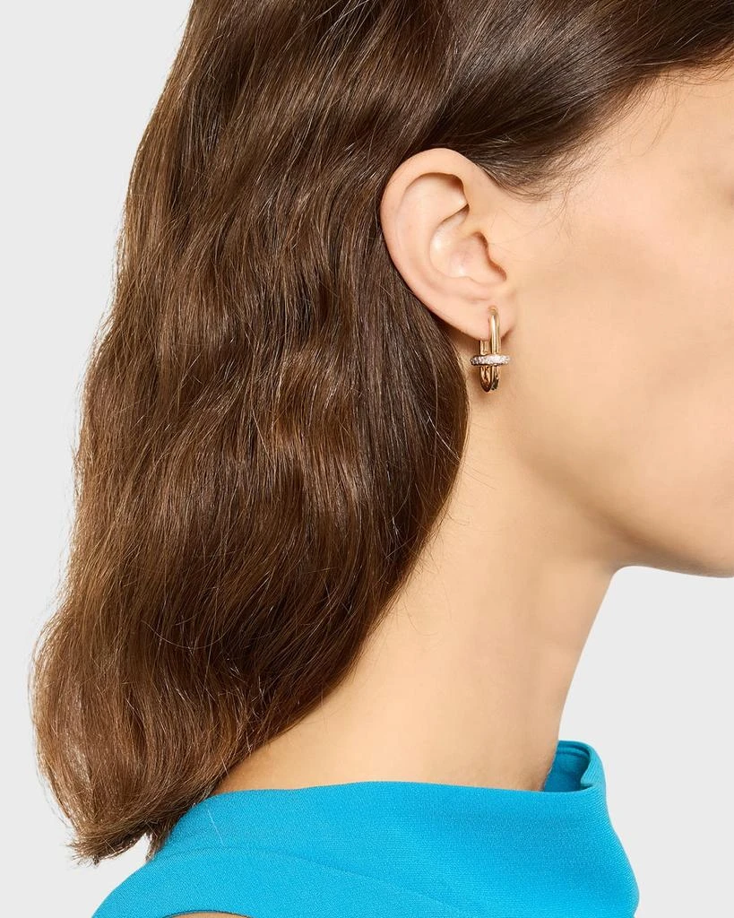 Pomellato Iconica 18K Rose Gold Diamond Link Earrings 2