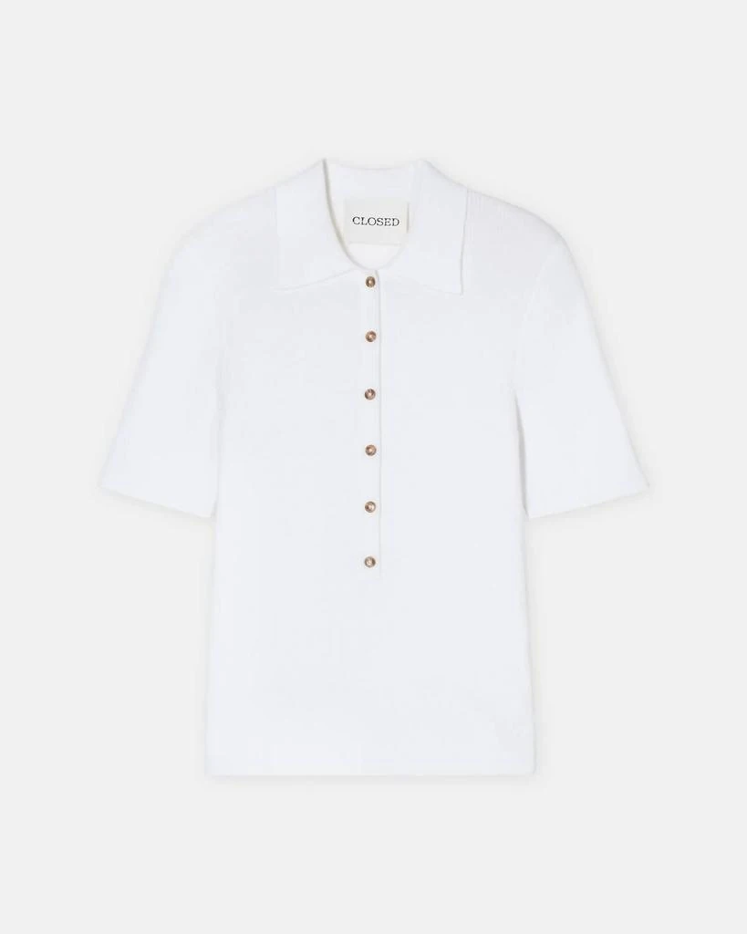 Closed Closed - Ribbed Short Sleeve Polo Shirt 5