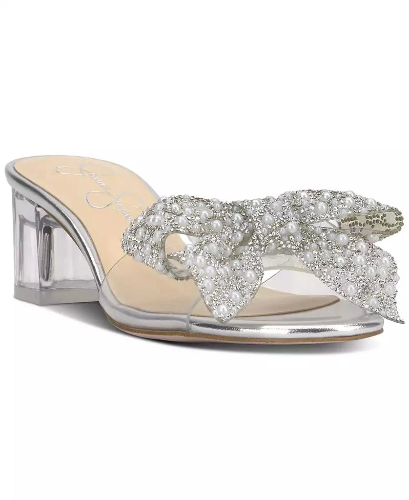 Jessica Simpson Women's Irrone Embellished Bow Block-Heel Sandals 1