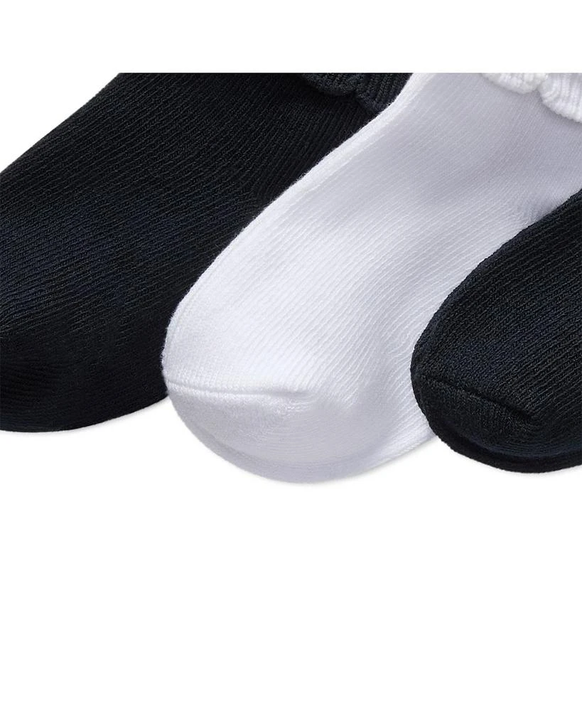 Ralph Lauren Girls' Scalloped Edge Turn Cuff Socks, Pack of 3 - Baby 4