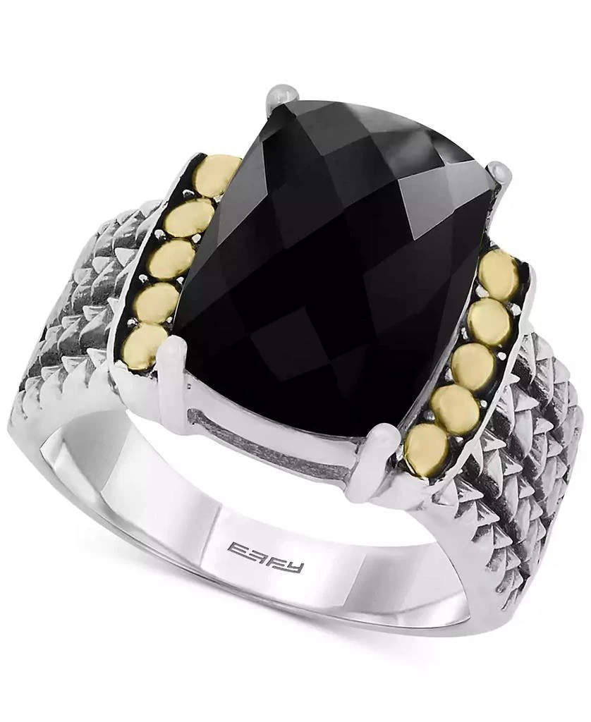 Effy Eclipse by EFFY® Onyx Statement Ring in Sterling Silver & 18k Gold 1
