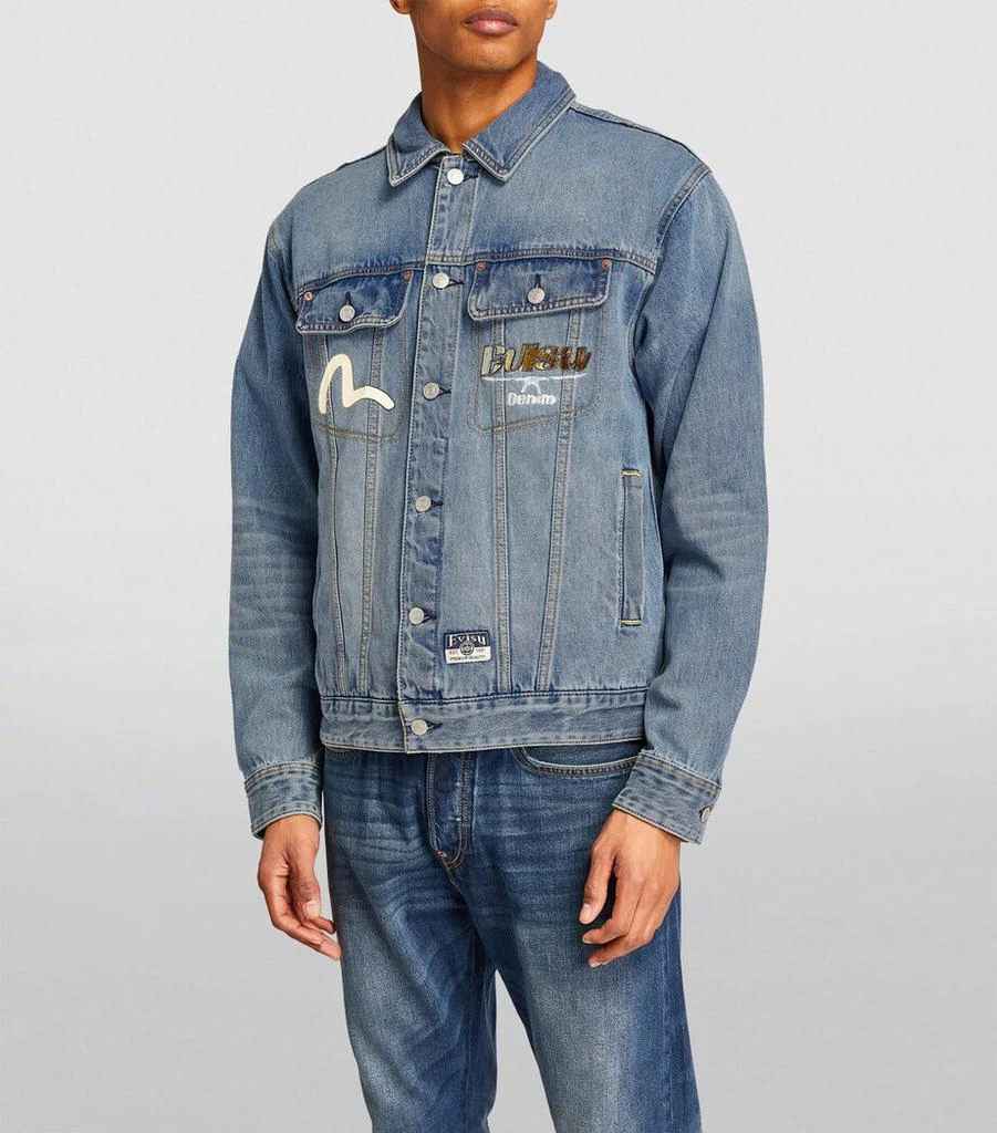Evisu Embroidered-Logo Denim Jacket 3