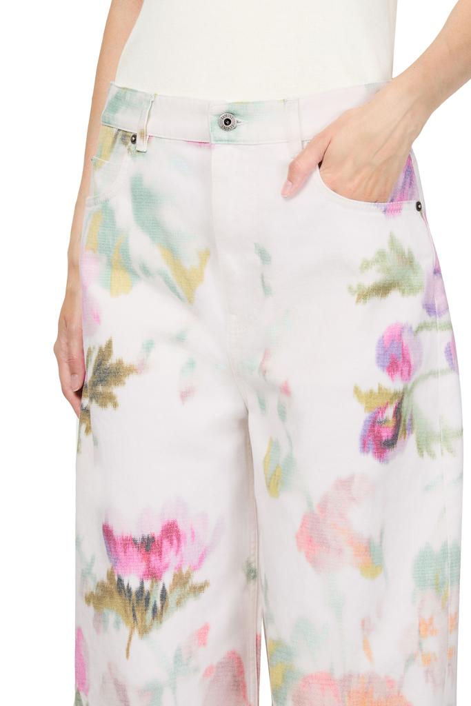 デニム・ジーパン LOEWE WHITE JEANS WITH FLORAL DIGITAL PRINT Loewe Jeans in denim - Pants - Free Shipping - BeyondStyle