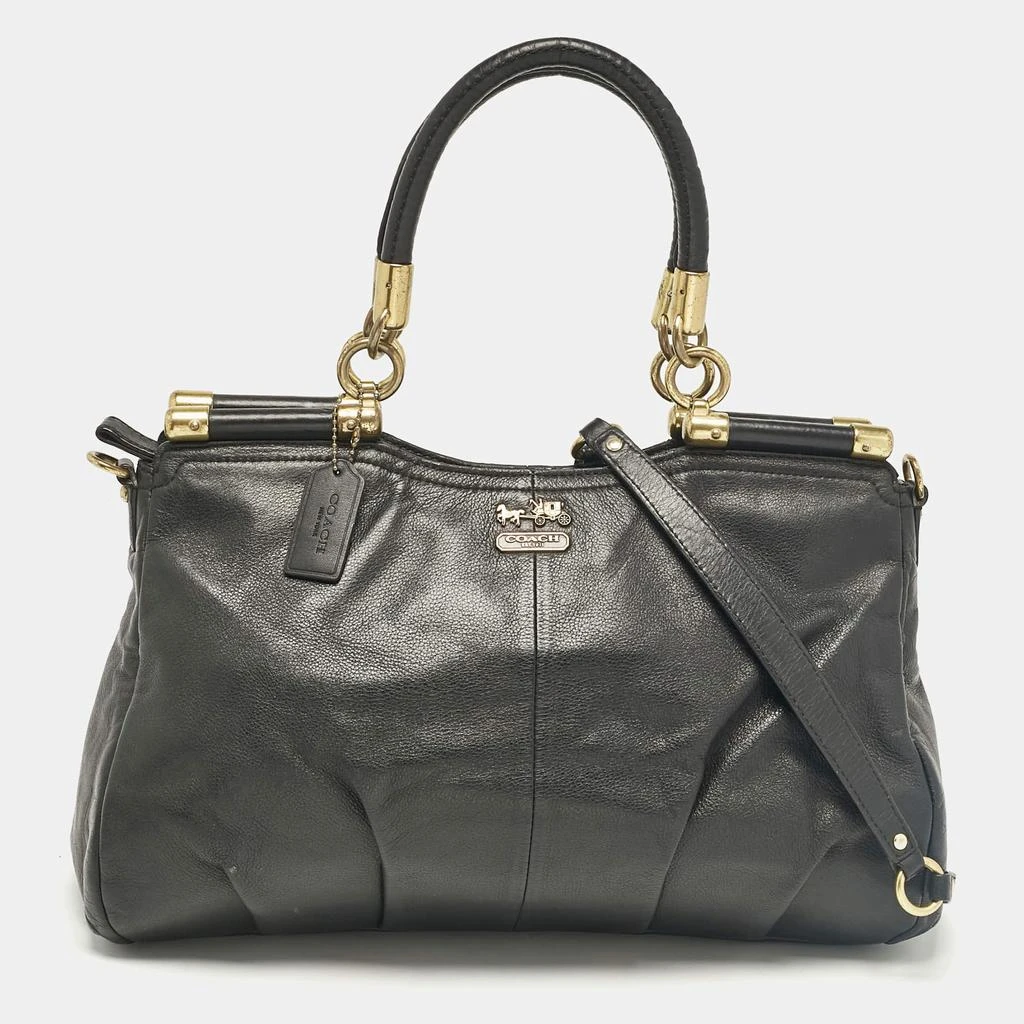 Coach Coach Black Leather Madison Pinnacle Carrie Satchel 1