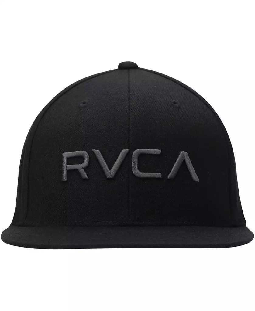 RVCA Men's Twill II Adjustable Snapback Hat - Black 3