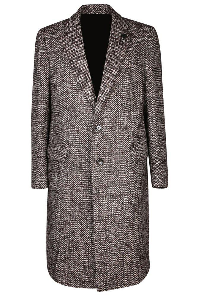 LARDINI Lardini Single-Breasted Brooch-Detailed Coat