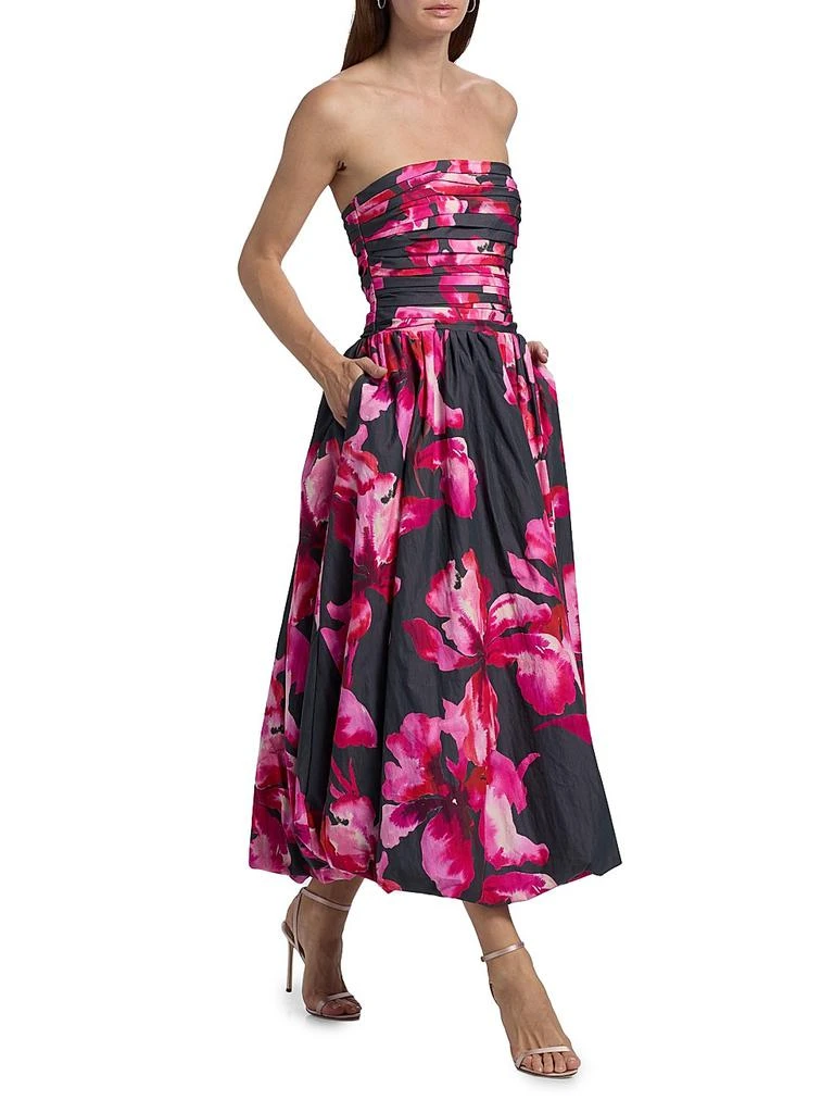 Helena Floral Bubble-Hem Midi-Dress  On Sale Now with Up to 69% Off |  Discover Exclusive Deals & Savings at BeyondStyle  Authentic AMUR dresses|strapless|floral|fit  & flare|women's|women's apparel|contemporary|midi-length|pleated|Women's  with Limited ...