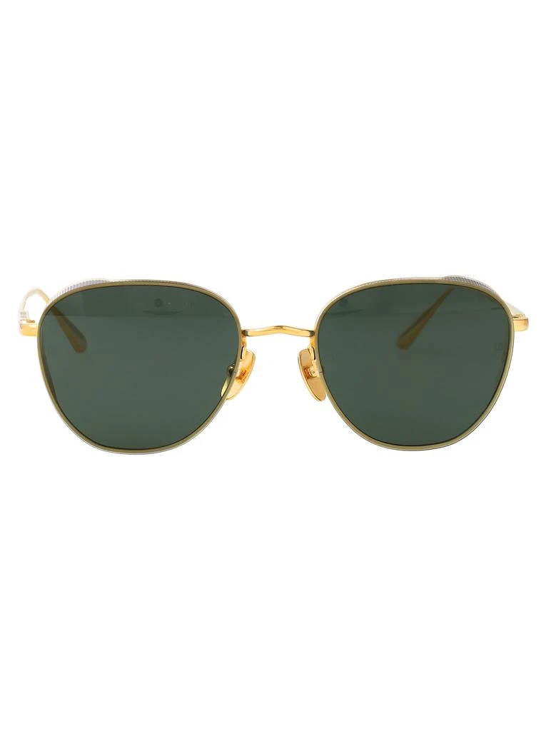 Linda Farrow YELLOWGOLD/WHITEGOLD/GREEN TITANIUM SUNGLASSES 1