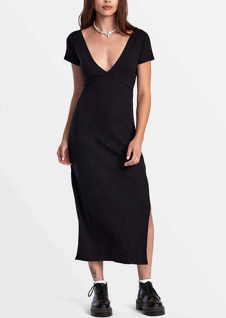 knee length dresses for ladies Rvca Florence Drop Waist Midi Dress main image 0