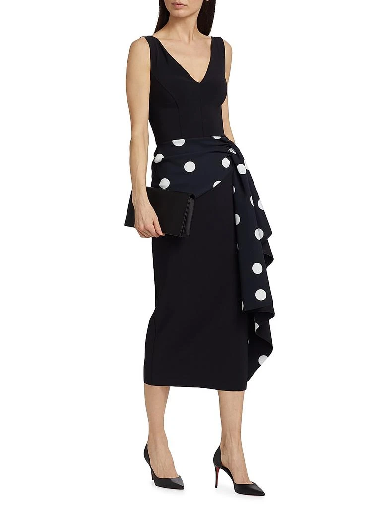 Chiara Boni Airose Polka Dot Sash Midi-Dress 2