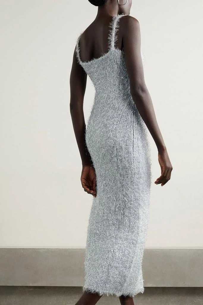 LES RÊVERIES Metallic knitted midi dress 3
