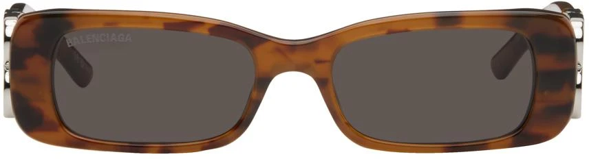 Tortoiseshell Dynasty Rectangle Sunglasses – On Sale Now  display picture 2