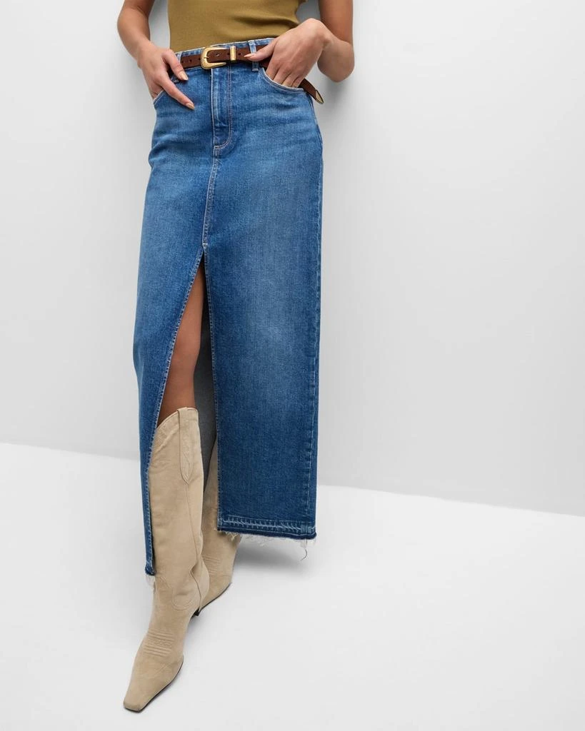 Paige Angela Denim Maxi Skirt 7