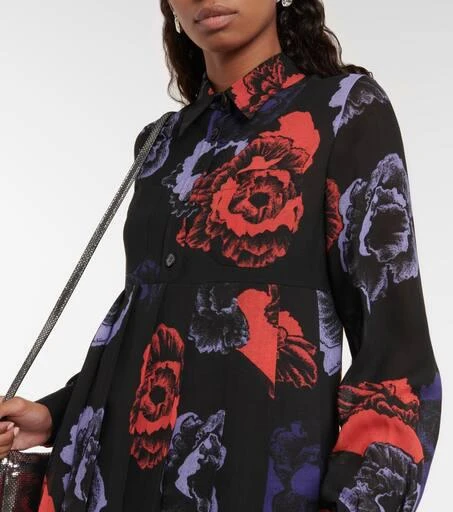 Salvatore Ferragamo Floral wool-blend midi dress 4