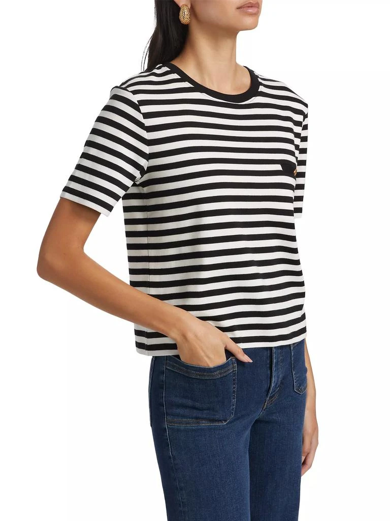 FRAME Striped Cotton Pocket T-Shirt 4
