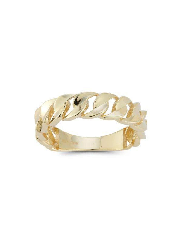 Saks Fifth Avenue 14K Yellow Gold Curb Chain Ring 2