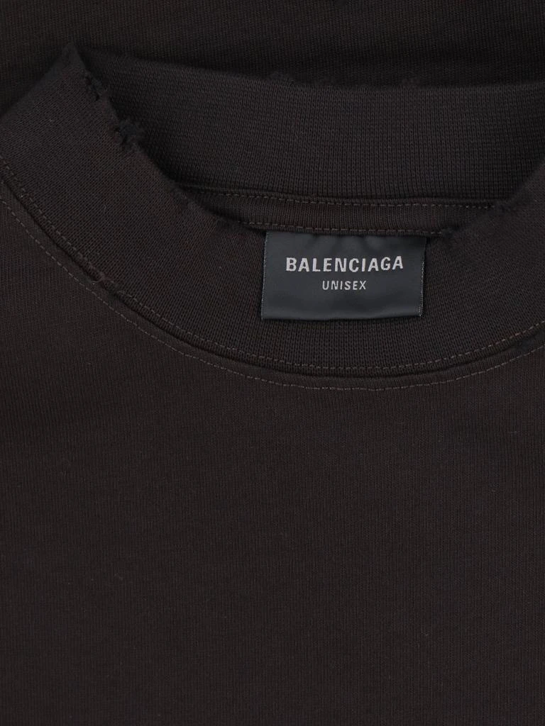 Balenciaga Balenciaga No Logo Printed Large Fit T-Shirt 3