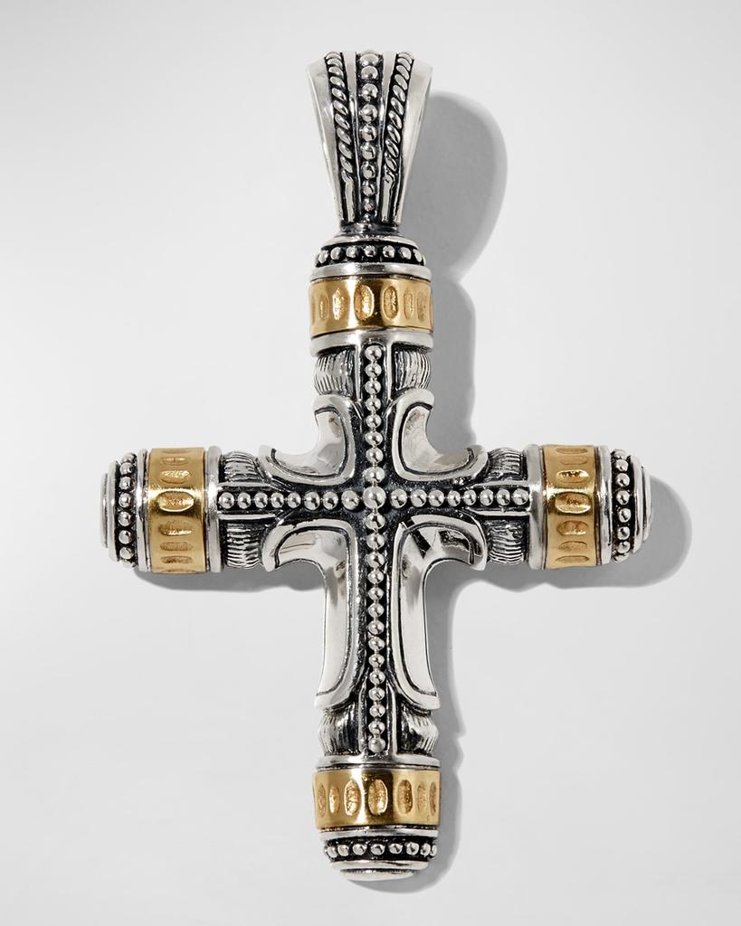 Konstantino Men's Phidias Sterling Silver and Bronze Cross Pendant