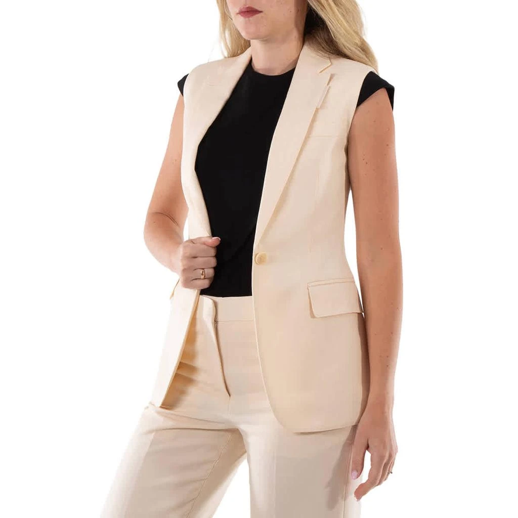 Burberry Ladies Buttermilk Beige Aurelie Tailored Vest 2