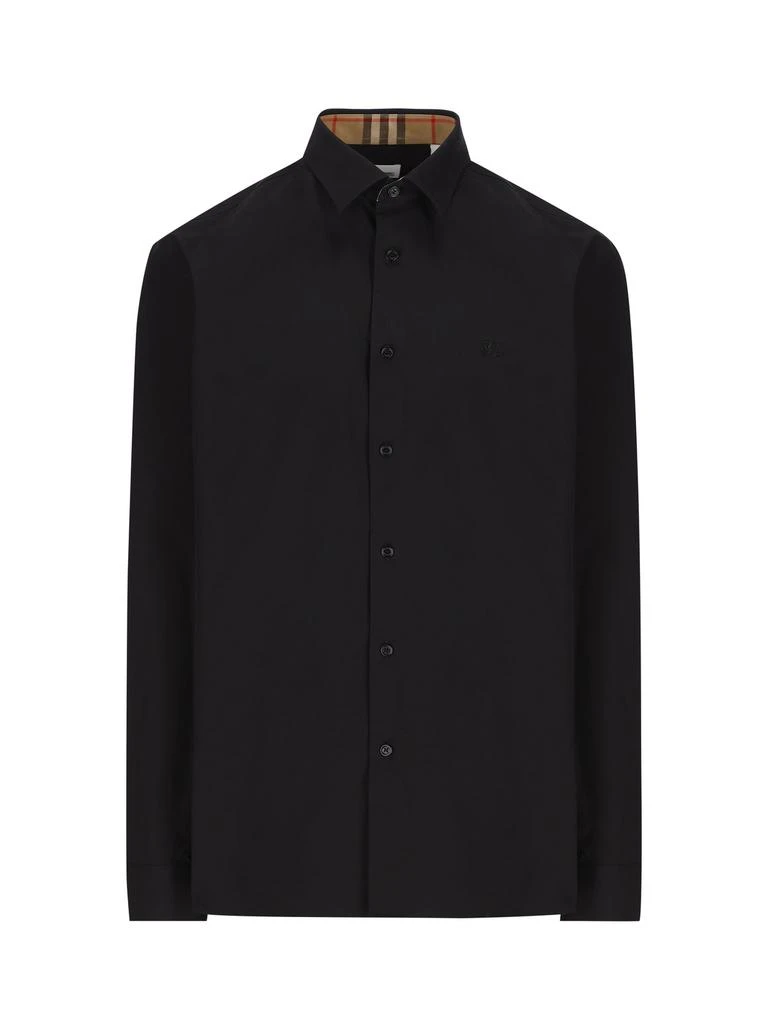 Burberry Burberry Logo Embroidered Buttoned Shirt 1
