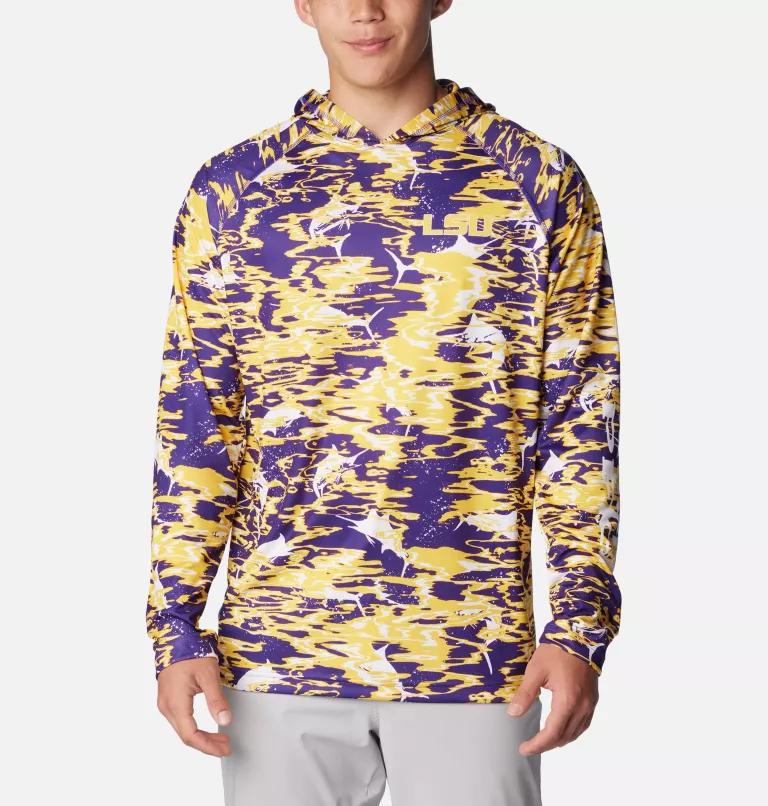 Columbia Columbia Men's Collegiate PFG Super Terminal Tackle  Hoodie - Louisiana-