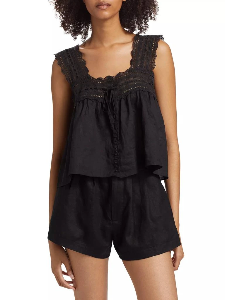 DÔEN Vera Lace-Trimmed Sleeveless Top 3