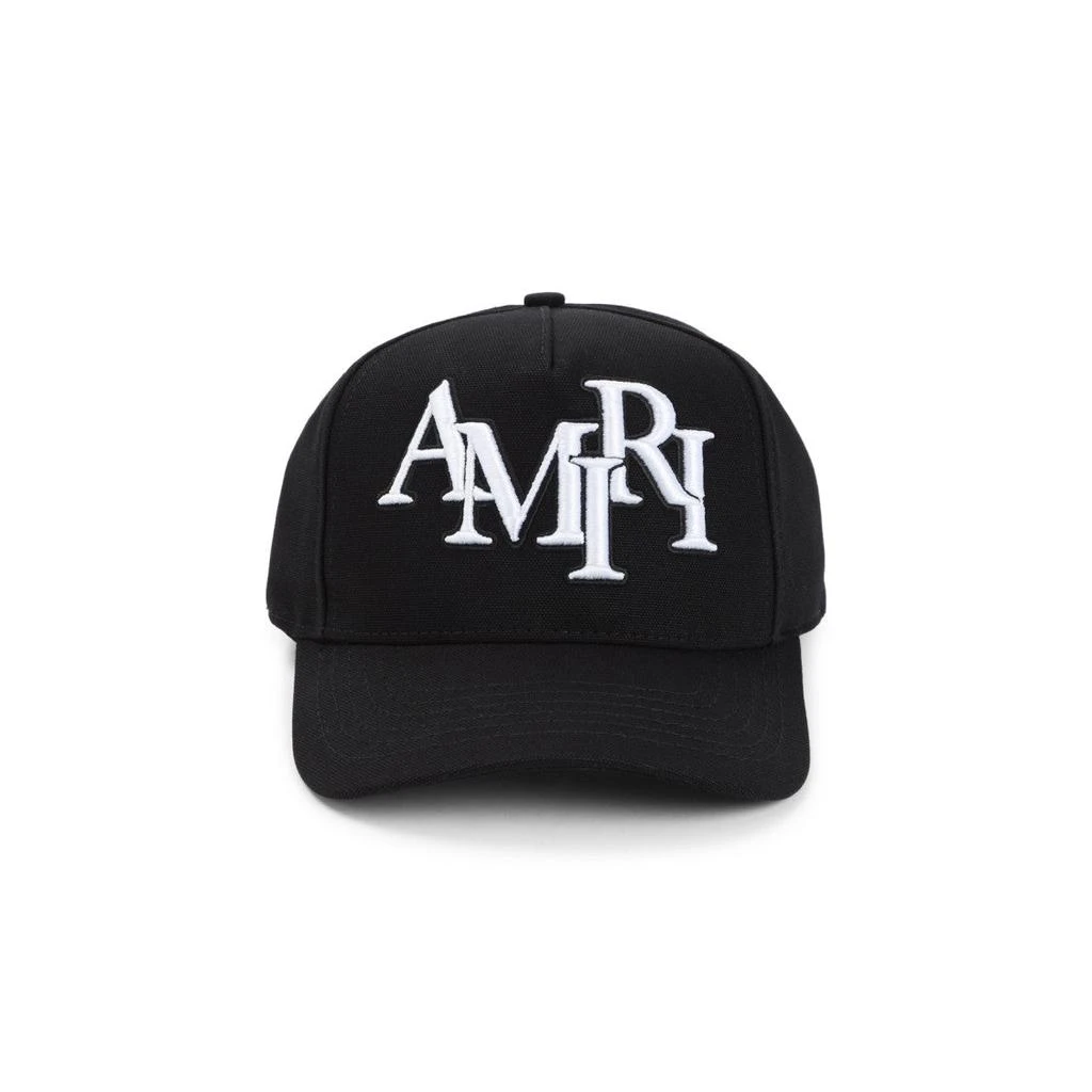 AMIRI Black Cap with Embroidered Detail Amiri MA Quad Logo-embroidered Canvas cap - Black - One Size  main image 4