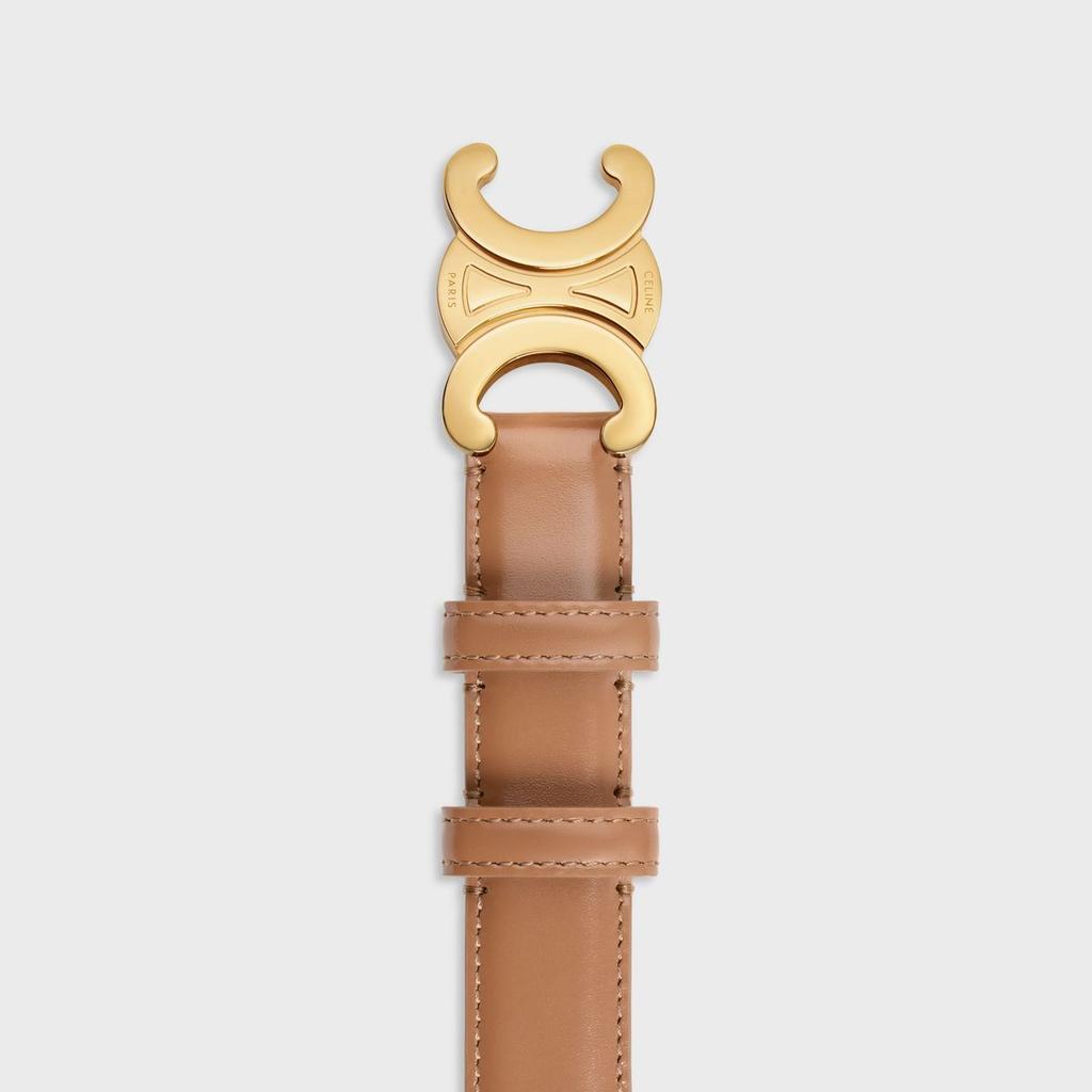 Celine TRIOMPHE MEDIUM TAURILLON LEATHER BELT