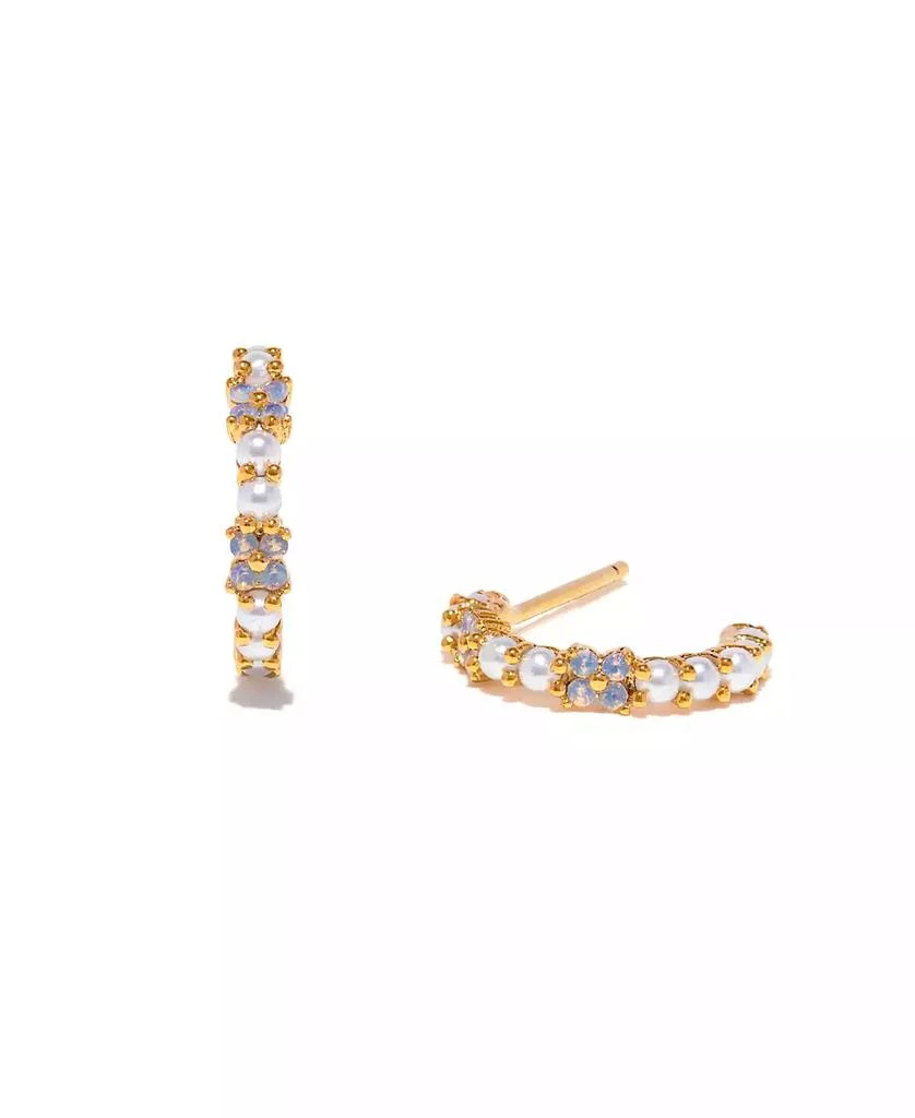 Girls Crew Orchid Faux Pearl Hoops