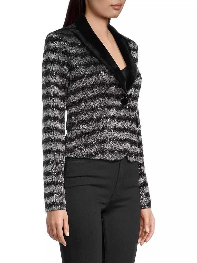 アウターその他 EMPORIO ARMANI Woman Blazer Multicolor H4NG32E2117 016 Armani Collezioni Blazer Womens 16 Dark Purple Tweed One