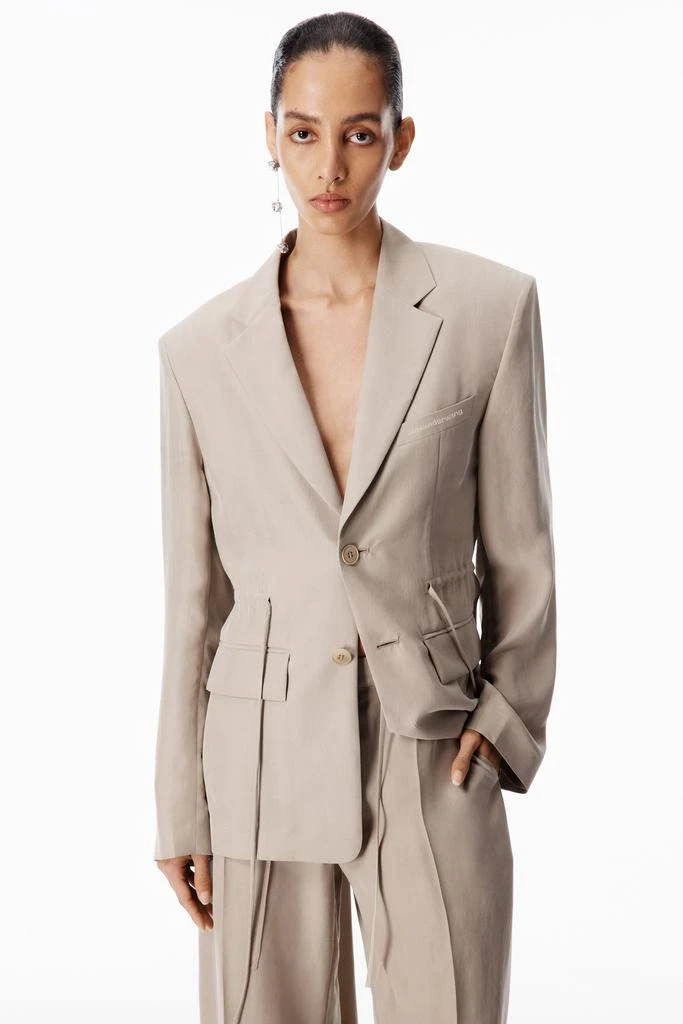 Alexander Wang Silk Drawcord Blazer