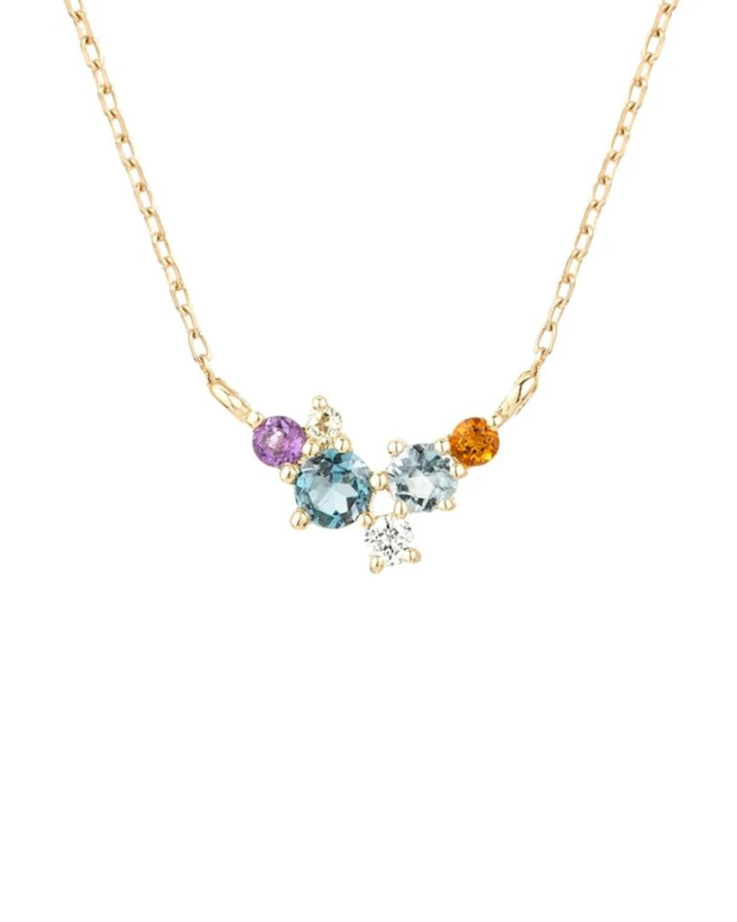 Adina Reyter 14K 0.12 ct. tw. Diamond & Gemstone Necklace 1