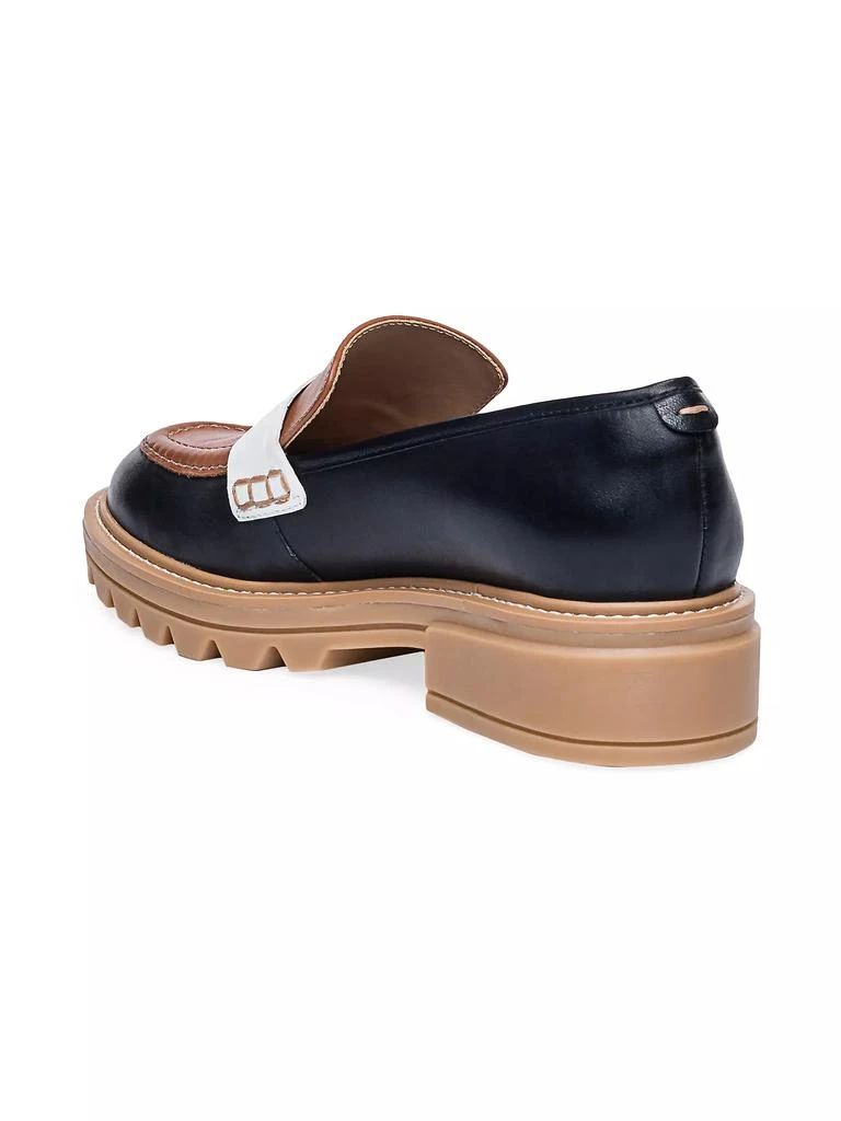 Bernardo Chandler Multi Leather Lug Sole Loafers 6
