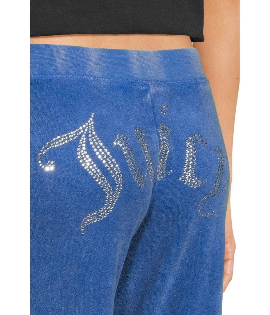 Juicy Couture Washed Towel Terry Heritage Wide Leg Track Pants 4