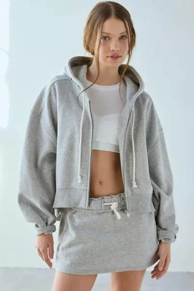 Out From Under Out From Under Hoxton Cropped Zip-Up Hoodie Sweatshirt 1