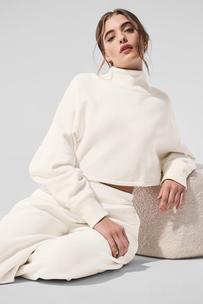Alo Cropped Serenity Coverup - Ivory - Hoodies - Free Shipping