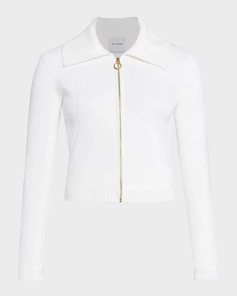 Max Mara 白タグ　サイズ44 コットンシルク ドロスト ブルゾン Max Mara 白タグ サイズ44 コットンシルク ドロスト ブルゾン