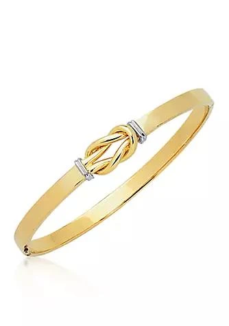 Belk 
Co. 14k Two Tone Gold Love Knot Bangle