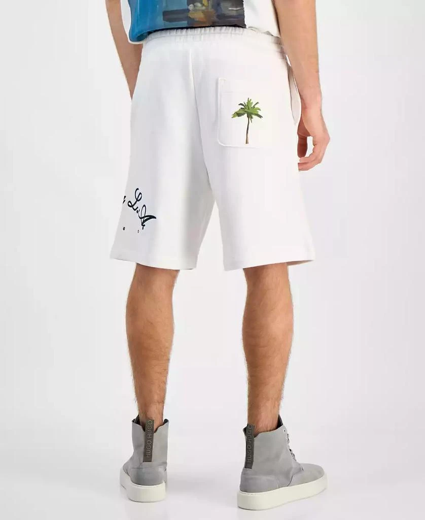 Hugo Boss HUGO by Men's Duold Relaxed-Fit Embroidered 8-1/2" Drawstring Shorts 4