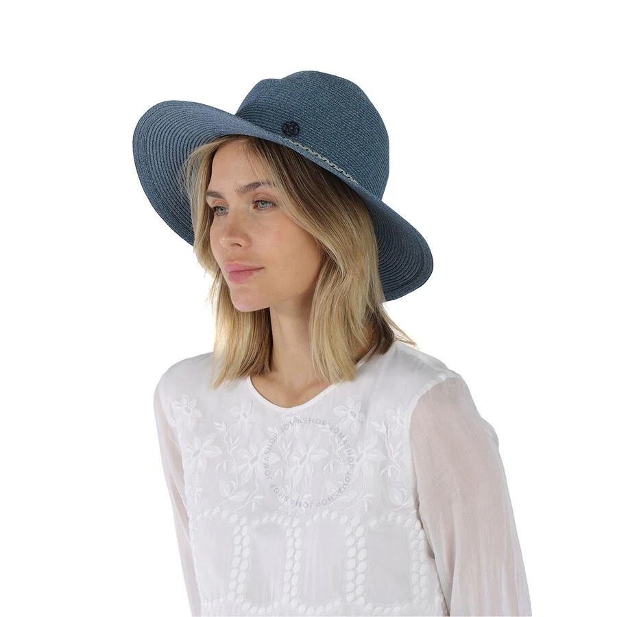 Maison Michel Ladies Denim Blue Virginie Fedora Hat 3