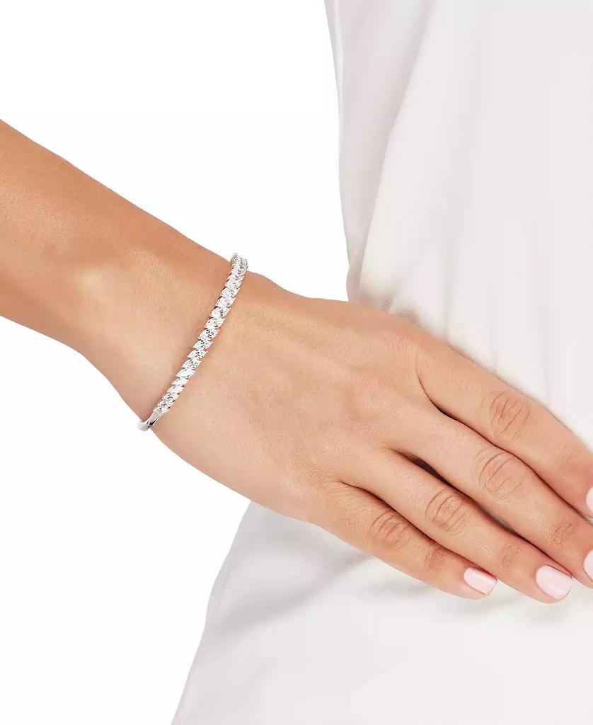 Arabella Cubic Zirconia Bangle Bracelet in Sterling Silver