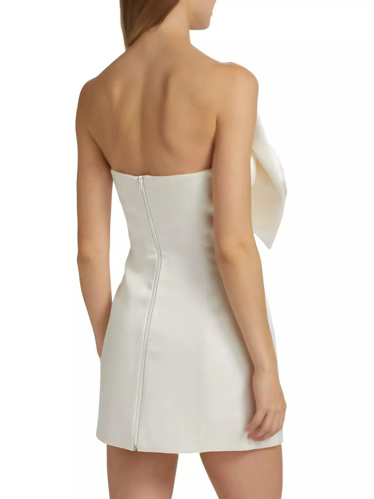 BRONX AND BANCO Evie Bow Satin Minidress 5