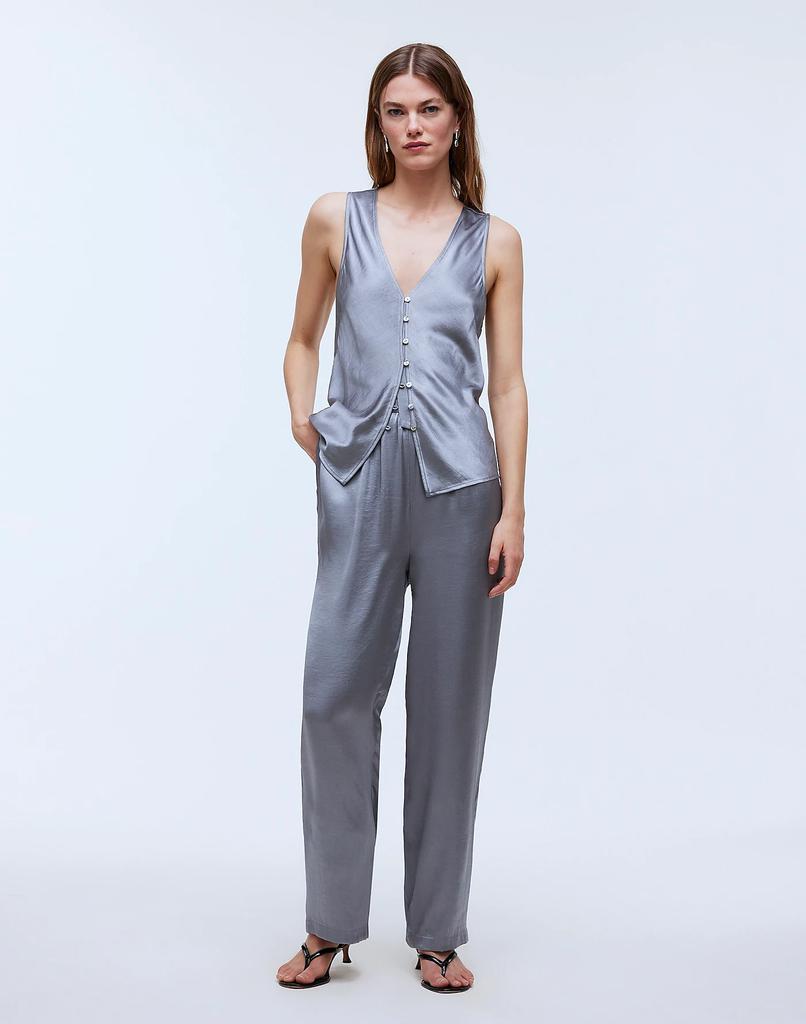 Madewell Straight-Leg Full-Length Pants in Satin