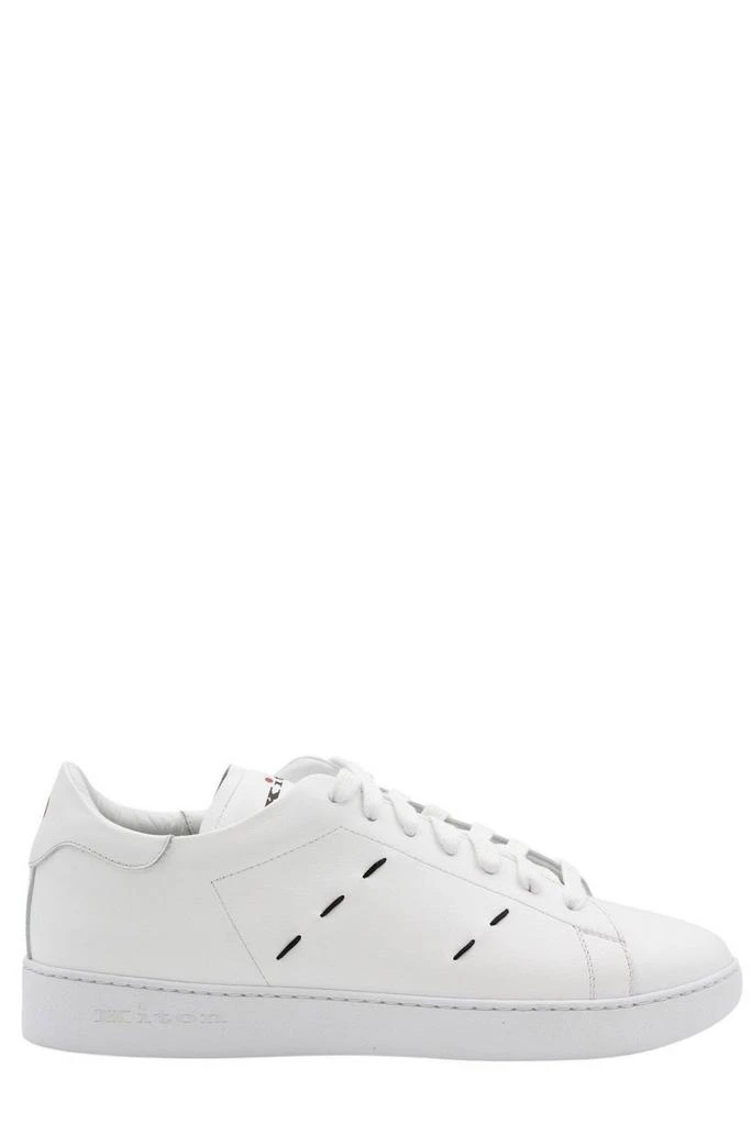 Kiton Kiton Logo Printed Stitched Lace-Up Sneakers 1