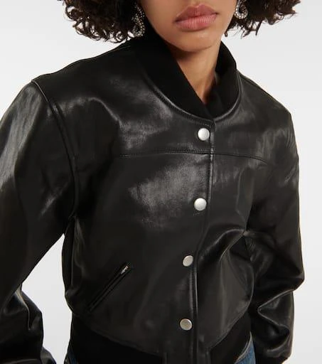Isabel Marant Adriel leather bomber jacket 4