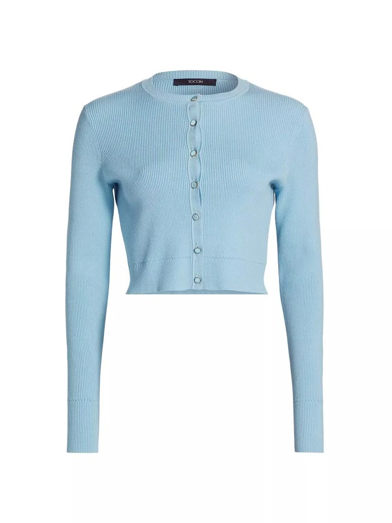Toccin Zoe Rib-Knit Cropped Cardigan 1