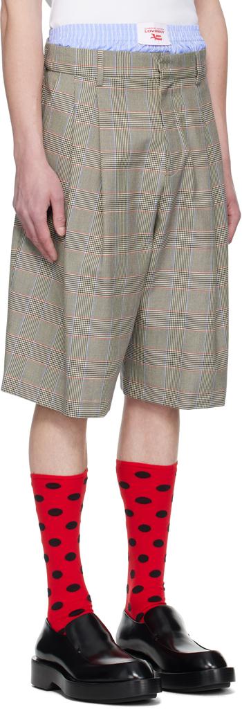 Charles Jeffrey Loverboy Beige Aberdeen Shorts